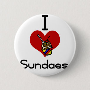 I Liebe - Herzeiscremebecher Button