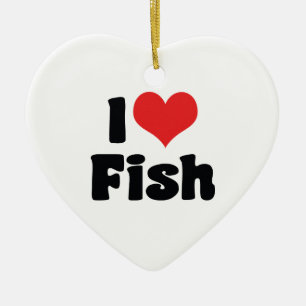 I Liebe Herzenfisch - Aquarium Liebhaber Keramikornament