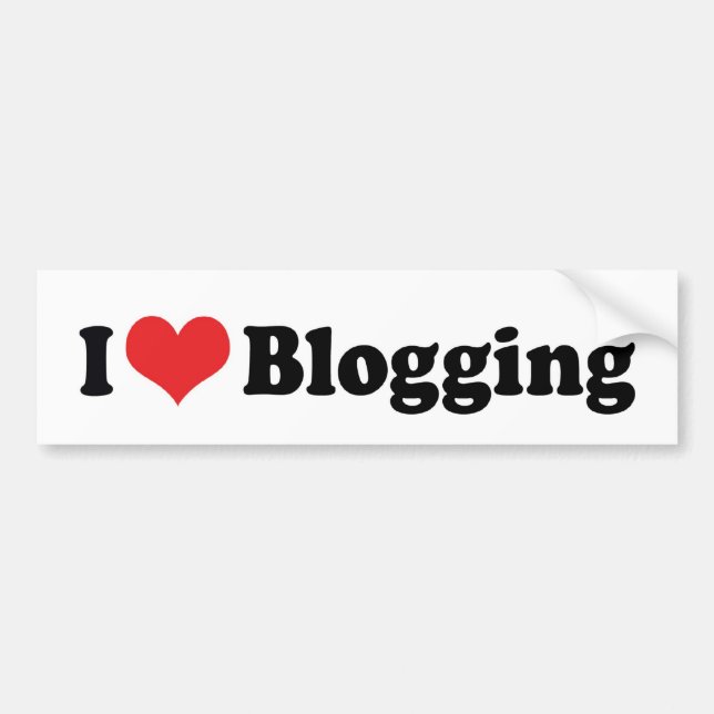 I Liebe Herzerbloggen Autoaufkleber (Vorne)