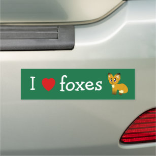 I Liebe / Herzfüchse Niedliche Scruffe Fox Auto Magnet