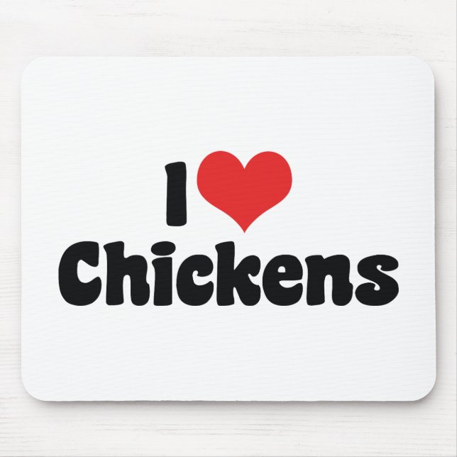 I Liebe Herzhühner - Hühnerrüber Mousepad (Vorne)