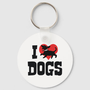 I Liebe Herzhunde - Hund Canine Lover Schlüsselanhänger