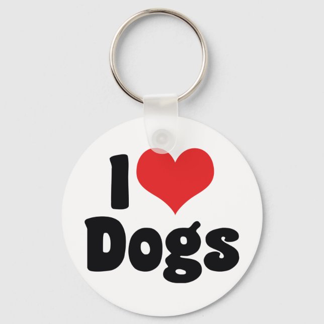 I Liebe Herzhunde - Hund Canine Lover Schlüsselanhänger (Vorderseite)
