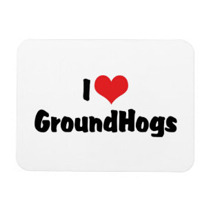 I Liebe Herzklappen - Groundhog Lover Magnet
