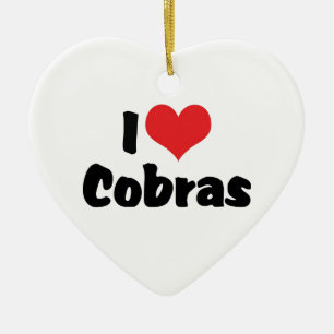 I Liebe Herzkobras Keramikornament