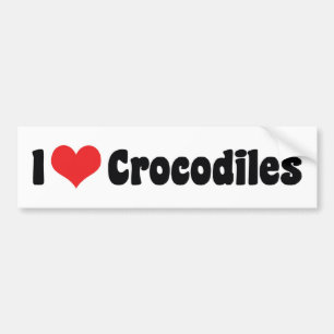 I Liebe Herzkreisläufe - Krokodile Lover Autoaufkleber