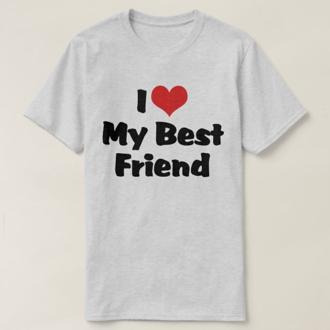 I Liebe Herzlich Willkommen bei mir - BESTE FREUND T-Shirt (Design vorne)