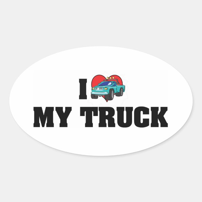 I Liebe Herzlich Willkommen im Lover LKW Ovaler Aufkleber (Vorderseite)