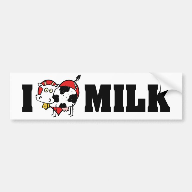 I Liebe Herzmilch - Kuhsaftmilchpulver Lover Autoaufkleber (Vorne)