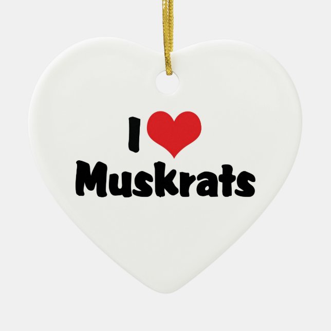 I Liebe Herzmuskraten Keramik Ornament (Vorne)