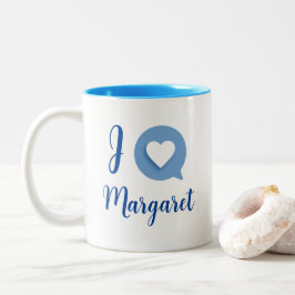 I Liebe / Herzname Mag blue Kaffee Tasse