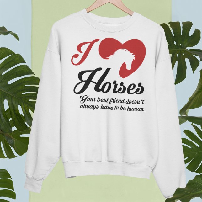 I Liebe/Herzpferde Sweatshirt (Von Creator hochgeladen)