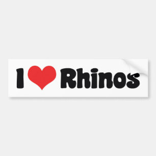 I Liebe-HerzRhinos - Nashorn-Liebhaber Autoaufkleber