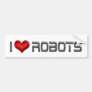 I Liebe Herzroboter - Robotik Lover Autoaufkleber