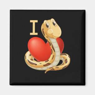 I Liebe Herzschlangen Magnet