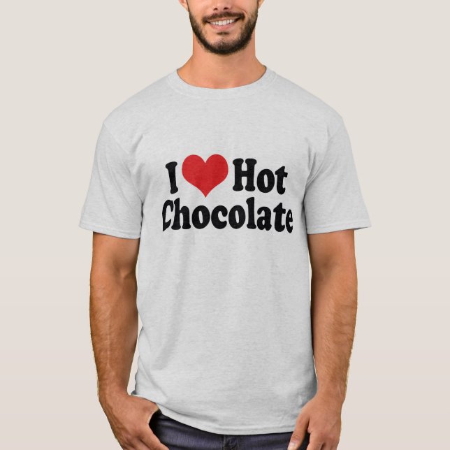 I Liebe Herzschokolade - Kakaoliebhaber T-Shirt (Vorderseite)