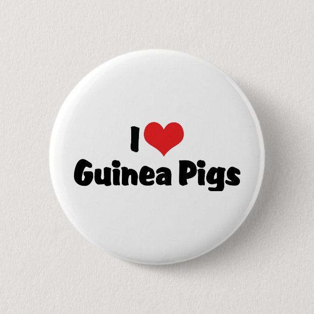 I Liebe Herzschweine Guinea Button (Vorderseite)