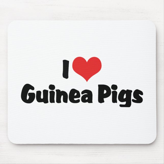 I Liebe Herzschweine Guinea Mousepad (Vorne)