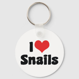 I Liebe Herzsnails Schlüsselanhänger