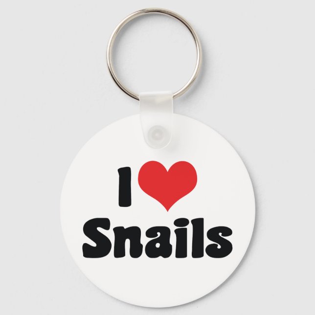 I Liebe Herzsnails Schlüsselanhänger (Vorderseite)