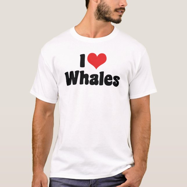 I Liebe Herzwale - Whale Lover T-Shirt (Vorderseite)