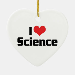 I Liebe Herzwissenschaften Keramik Ornament