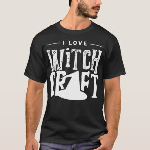 I Liebe Hexerei Broom Hexenhuhe T-Shirt