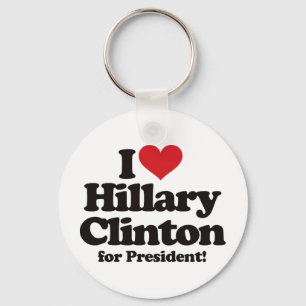 I Liebe Hillary Clinton für Präsidenten Schlüsselanhänger