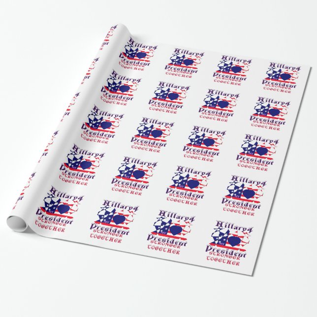 I Liebe Hillary für US-Präsident Wir sind stark Geschenkpapier (Ungerollt)