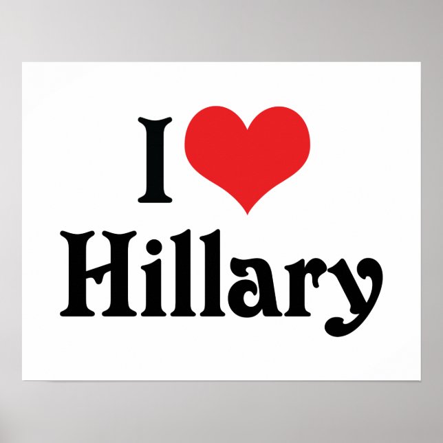 I Liebe Hillary Poster (Vorne)