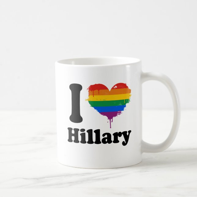 I LIEBE HILLARY PRIDE -.pnng Kaffeetasse (Rechts)