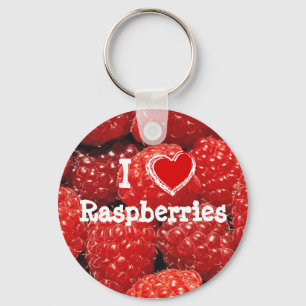 I Liebe-Himbeeren Schlüsselanhänger