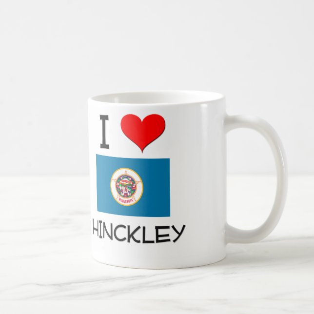 I Liebe Hinckley Minnesota Kaffeetasse (Rechts)