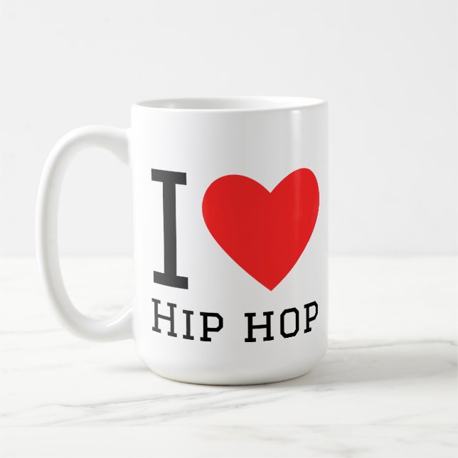 I Liebe hip hop Kaffeetasse (Links)