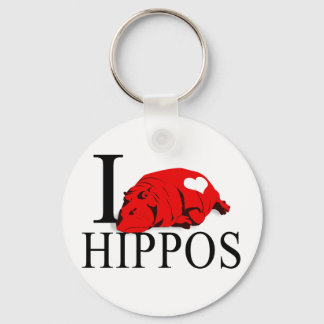 I Liebe Hippos Schlüsselanhängers Schlüsselanhänger