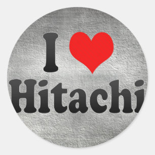 I Liebe Hitachi, Japan Runder Aufkleber