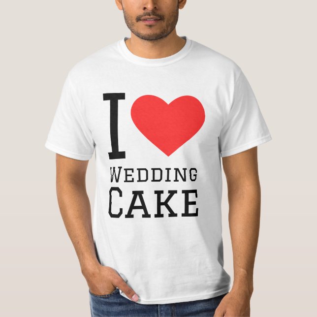 I Liebe Hochzeitstorte T-Shirt (Vorderseite)