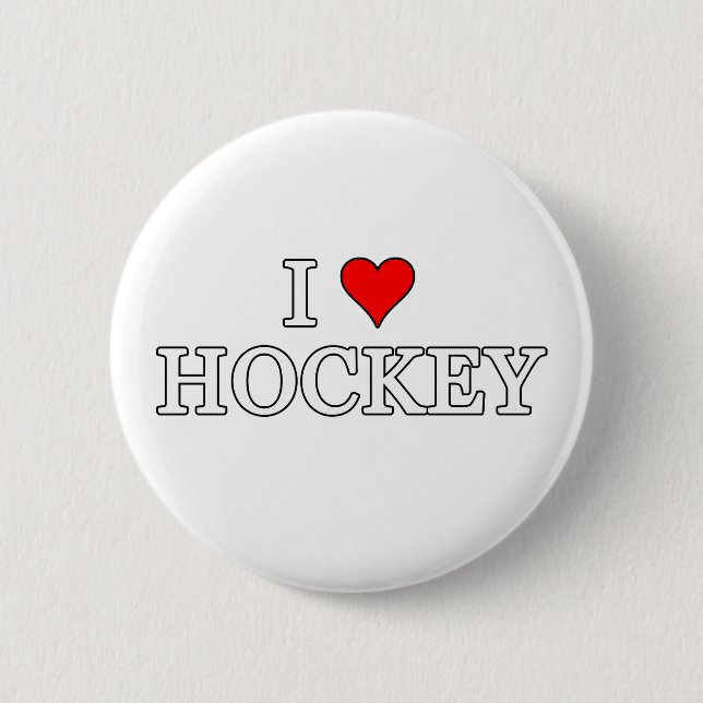 I Liebe Hockey Button (Vorderseite)