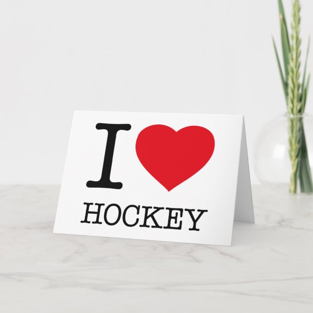 I LIEBE HOCKEY KARTE (Vorderseite)