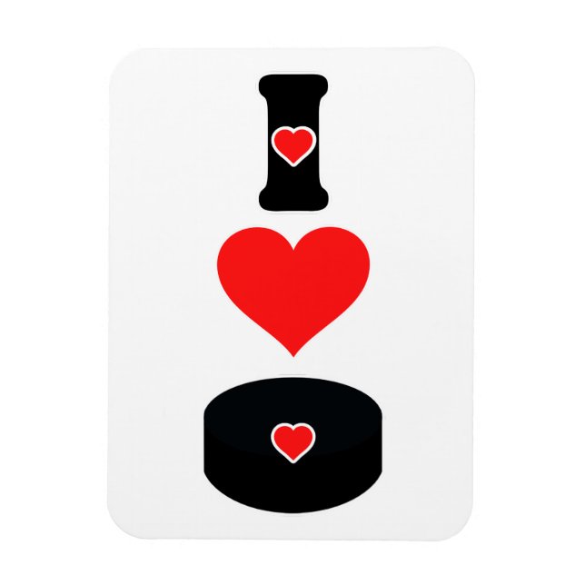 I Liebe Hockey Magnet (Vertikal)