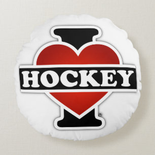 I Liebe-Hockey Rundes Kissen