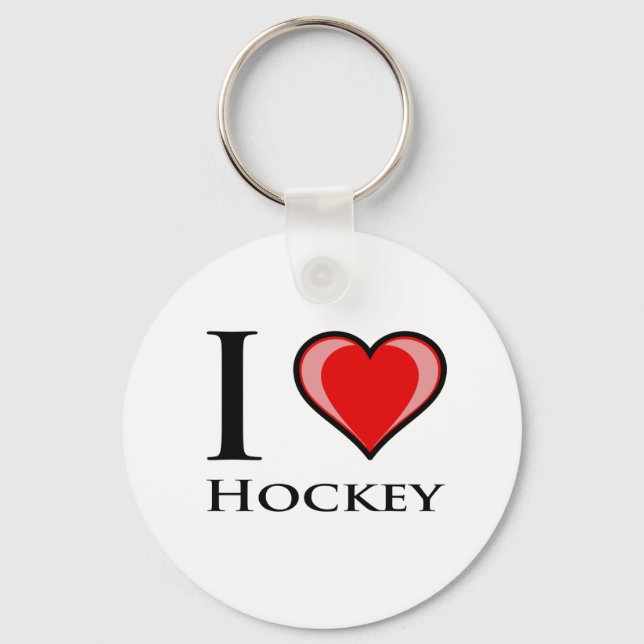 I Liebe Hockey Schlüsselanhänger (Vorderseite)