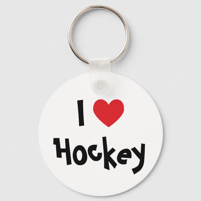 I Liebe Hockey Schlüsselanhänger (Vorderseite)