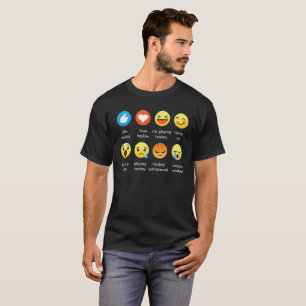 I Liebe HOCKEY SozialEmoticon (emoji) - weißer T-Shirt