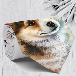 I Liebe Hogs Corgi Corgis Neck Tie Krawatte