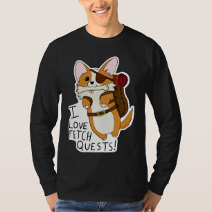 I Liebe holt Quests Dnd Corgi T-Shirt