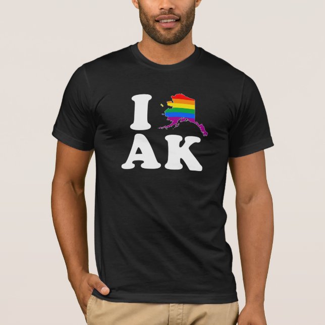 I LIEBE HOMOSEXUELLES ALASKA - WEISS - .PNG T-Shirt (Vorderseite)