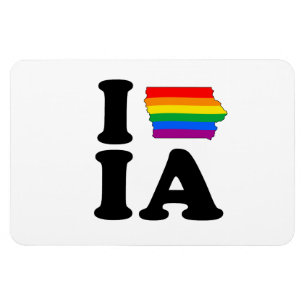 I LIEBE-HOMOSEXUELLES IOWA MAGNET