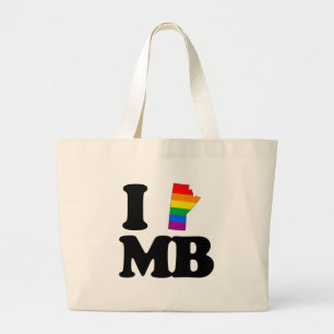 I LIEBE HOMOSEXUELLES MANITOBA - .PNG JUMBO STOFFBEUTEL