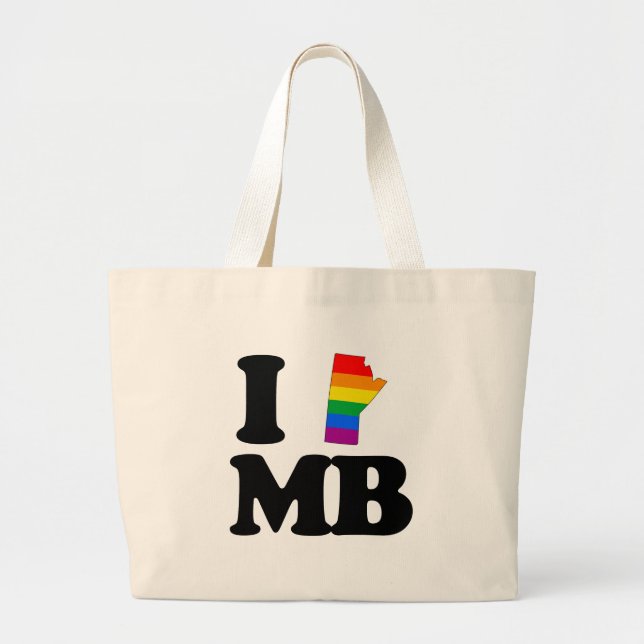 I LIEBE HOMOSEXUELLES MANITOBA - .PNG JUMBO STOFFBEUTEL (Vorne)